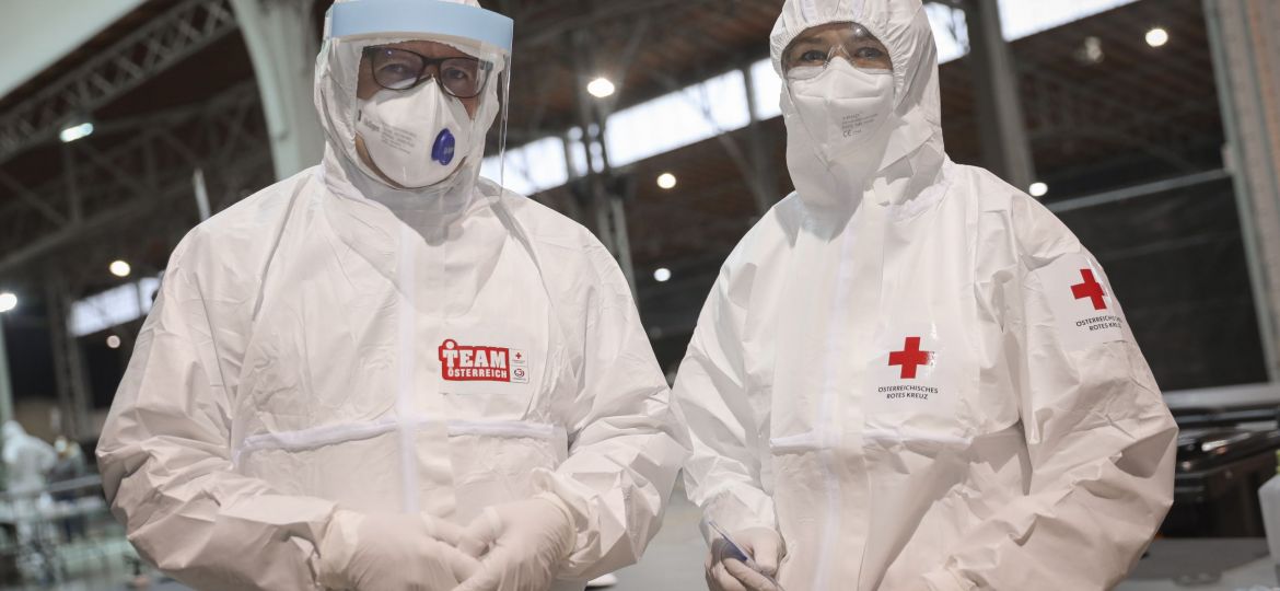 Austrian Red Cross Hazmat Suits
