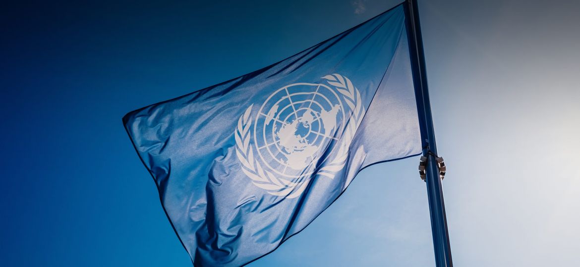 UN Flag - preparation